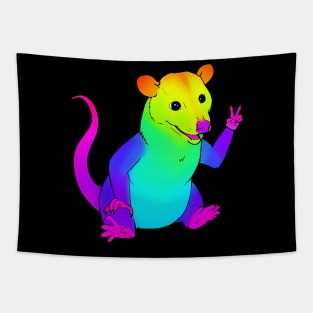 Rainbow Possum Tapestry