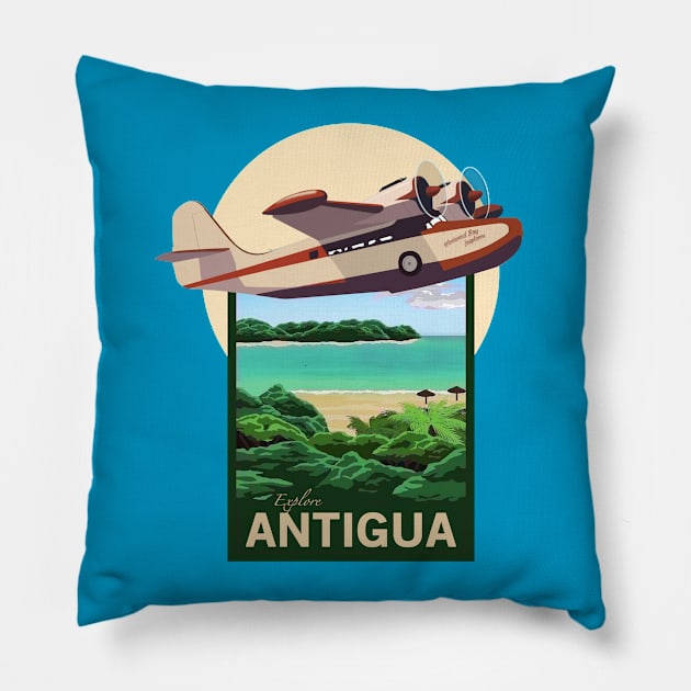 Goose over the islands Pillow by Spyinthesky