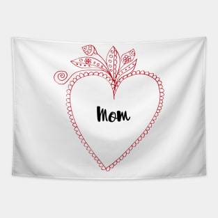 Mom and heart Tapestry