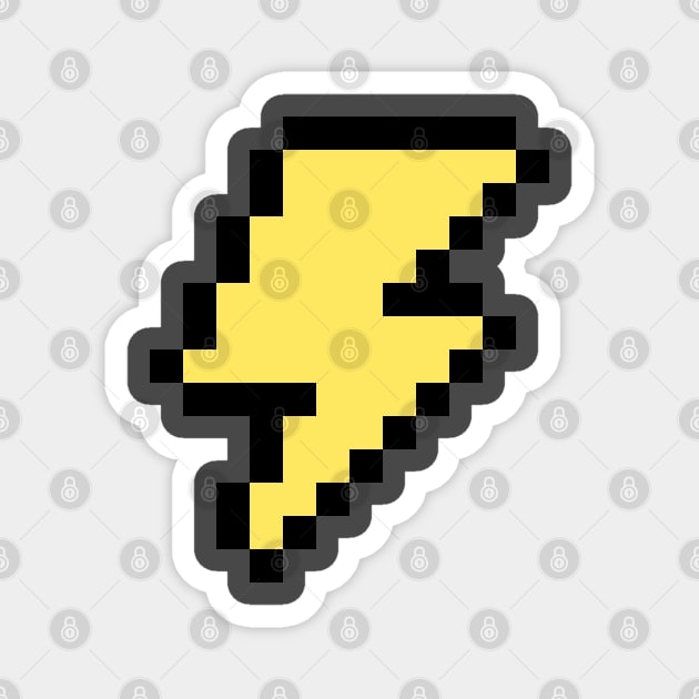 Lightning Bolt Magnet by Fashionable Pixel Art