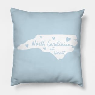 North Carolinian At Heart North Carolina State Pride Calligraphy Pillow