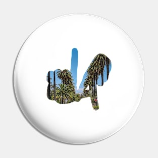 Medium LA Hands, Palm Trees Pin