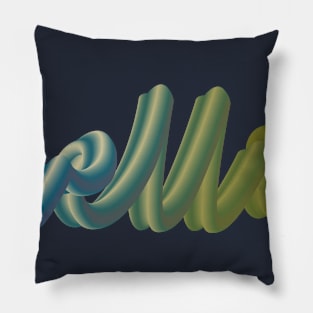 hello 3d neon Pillow