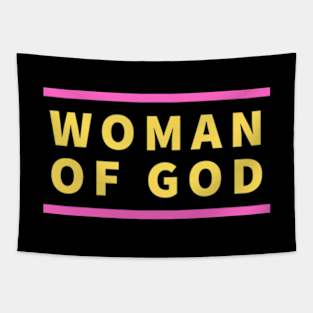 Woman Of God | Christian Typography Tapestry