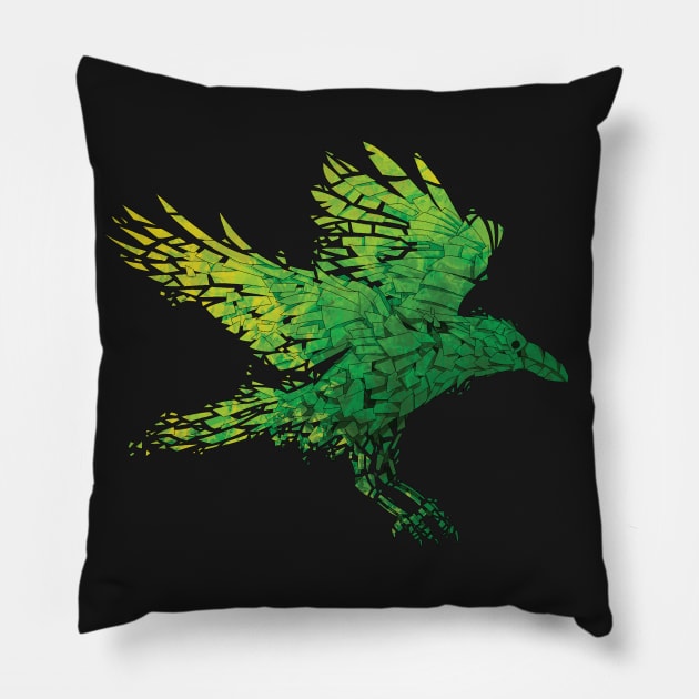 Fragment Crow Pillow by jzanderk