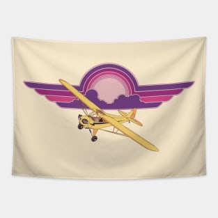 Piper Cub Sunset Tapestry