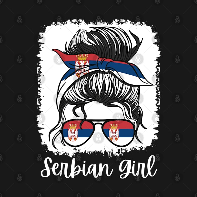 Serbia Flag Girls Serbian Girl Kids by qwertydesigns