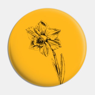 Narcissus Print Pin