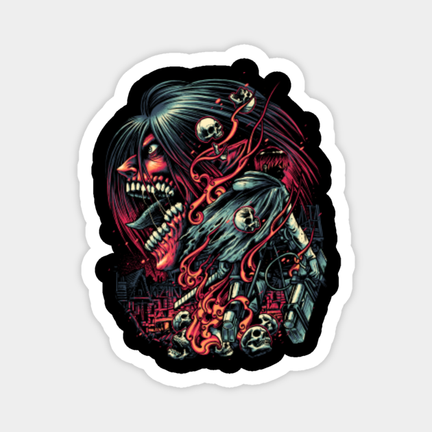 Break The Walls Down Anime Magnet Teepublic