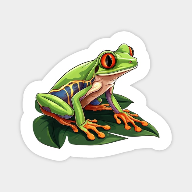 Red Eyed Tree Frog Magnet by zooleisurelife