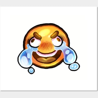 Cursed Emoji Mounted Print for Sale by Hairy-Ary