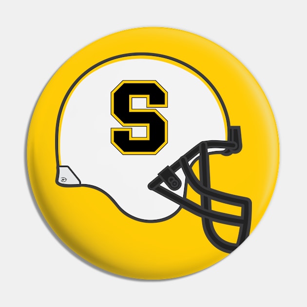 Sabercat Football Helmet (Secondary) Pin by dhartist