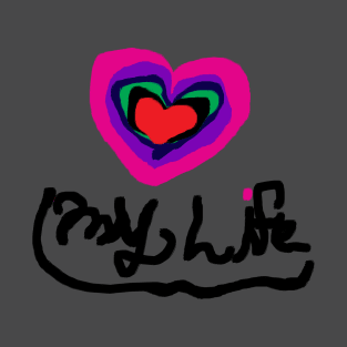 Love Life Heart Rainbow Heart #TPArtDecoContest T-Shirt