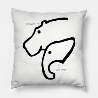 Animal Pals (Hippo & Elephant) Pillow