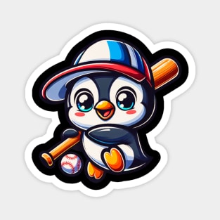 Baseball penguin Magnet