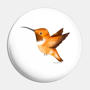 Rufous Hummingbird Pin