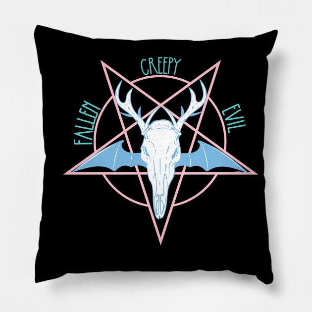 Fallen Creepy Evil Pillow by jessycroft