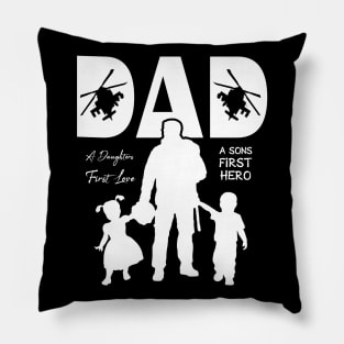 Gun Pilot - Dad, A Daughter's First Love, A Son's First Hero Pillow