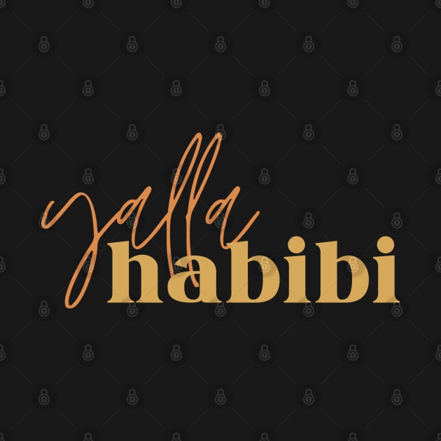 yalla habibi - two fonts - gold by habibitravels