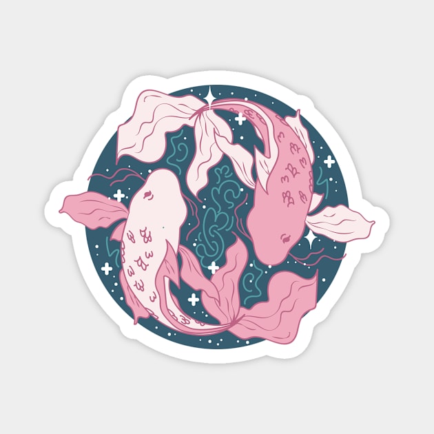 Pisces Fish (Pink) Magnet by VenusAndMoon