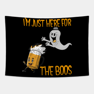 I'm Just Here For The Boos Funny Ghost Halloween Design Tapestry