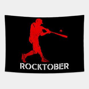 Rocktober Baseball Tee Tapestry