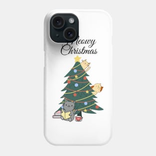 Cute Christmas - Meowy Christmas Christmas Tree Phone Case