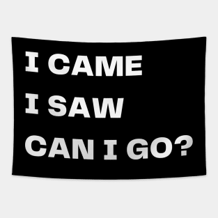 I came, I saw, can I go? Tapestry