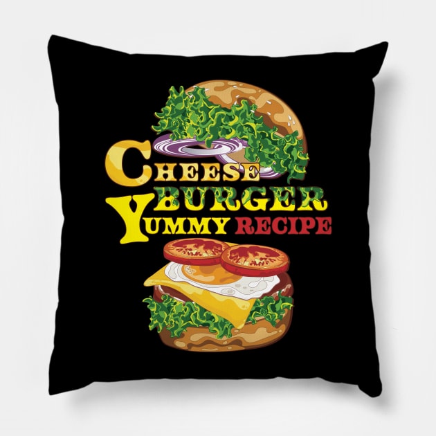 A Good Day starts with Yummy Cheeseburger Pillow by PunnyPoyoShop