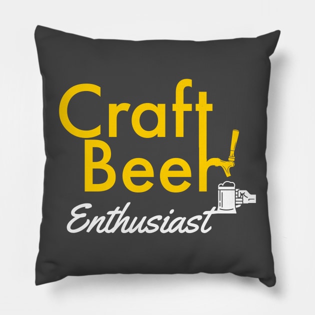 Craft Beer Enthusiast Pillow by DB Teez and More