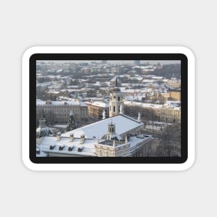 Vilnius old town cityscape Magnet