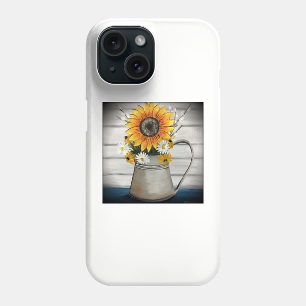 Country Sunflower Bouquet Phone Case by SistersInArtN