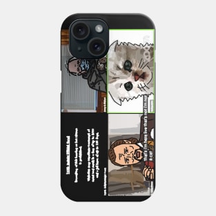 Cat Lawyer on Zoom Call and Bernie Sanders Memes Phone Case