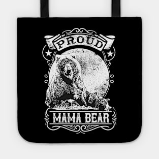 Proud Mama Bear Vintage Mother Mom Illustration Tote