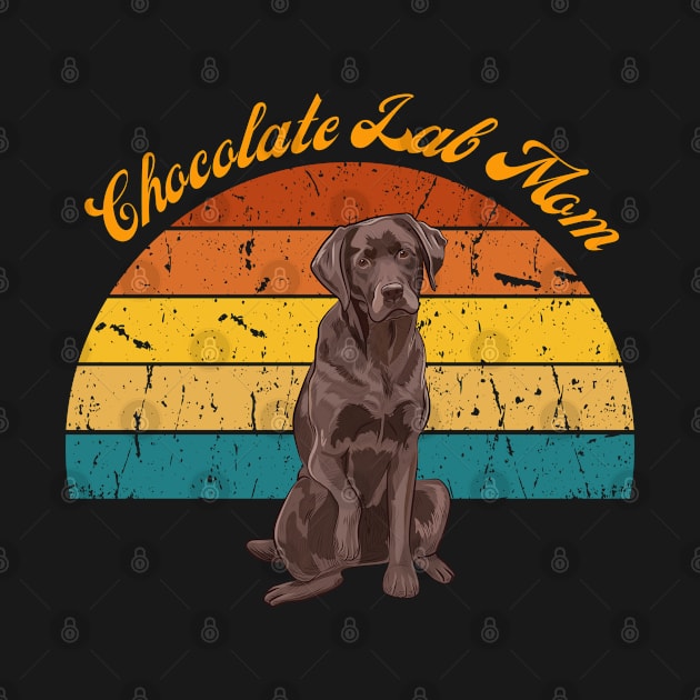 Retro Chocolate Lab Mom by jlee