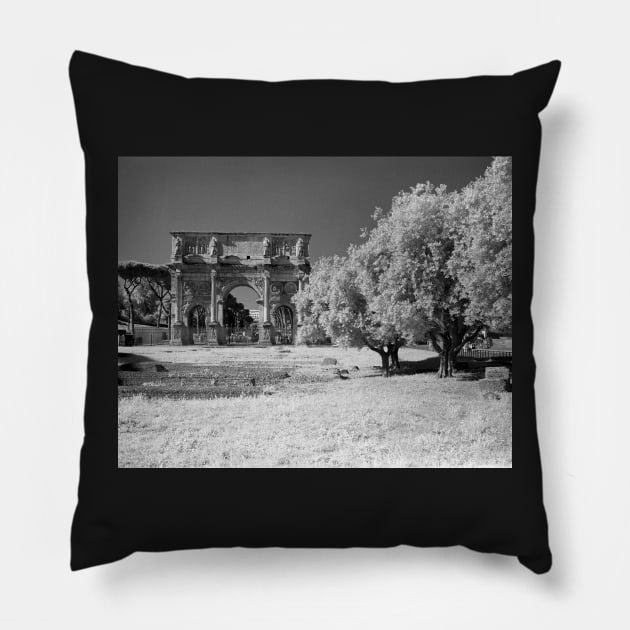 Arch of Constantine, Rome Pillow by rodneyj46