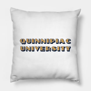 Quinnipiac glitter lettering Pillow