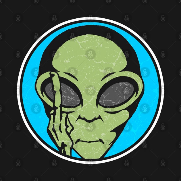 Funny Alien Showing Middle Finger by Mila46