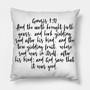 Genesis 1:12 Pillow