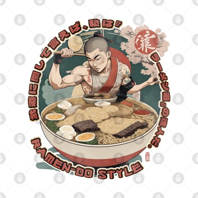 Martial Arts Ramen Noodles Fusion Shaolin Monk by 8 Fists of Tees