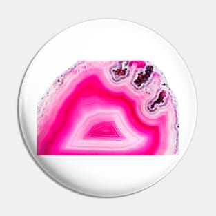 Pink curly agate mineral super macro Pin