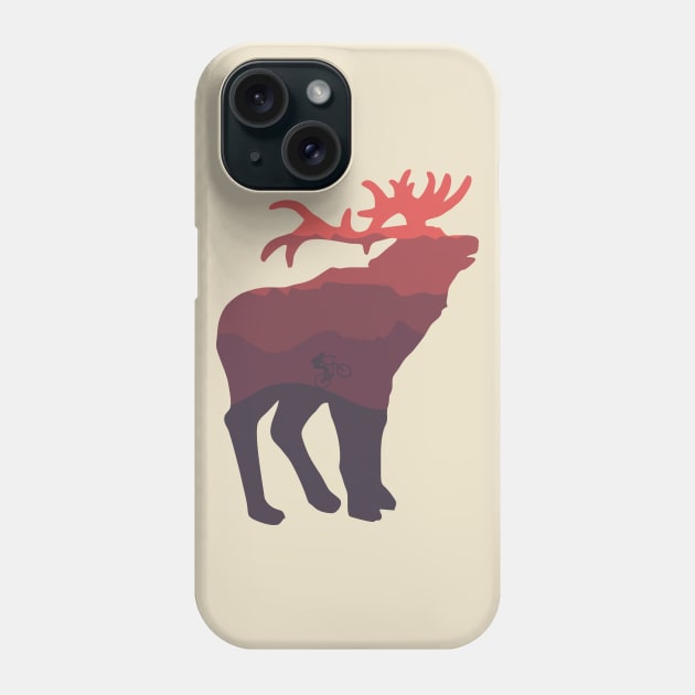 mountain bike mtb deer gift cycling mountain biking cyclist mountains Phone Case by TheOutdoorPeople