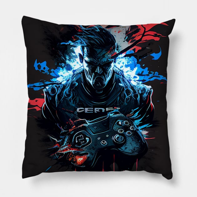 gamer Pillow by Sanzida Design