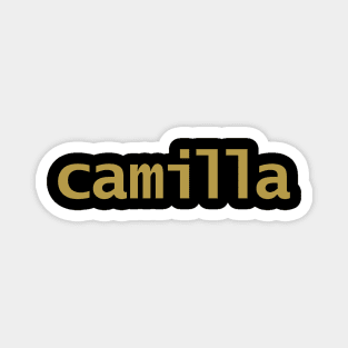 Camilla Minimal Typography Gold Text Magnet