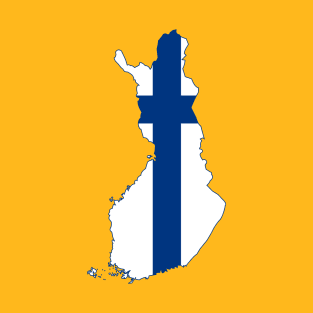 Finland Flag Map T-Shirt