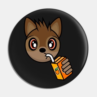 Orange Juice Bat Count Chiroptera Pin