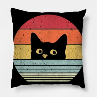 Cat Retro Style T-Shirt Pillow