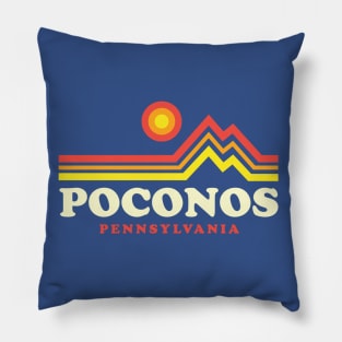 Pocono Mountains Retro Pennsylvania Pillow