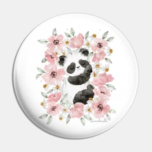 Flowerbed panda Pin