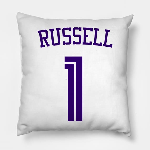 DeAngelo Russell Jersey Poster Pillow by Cabello's